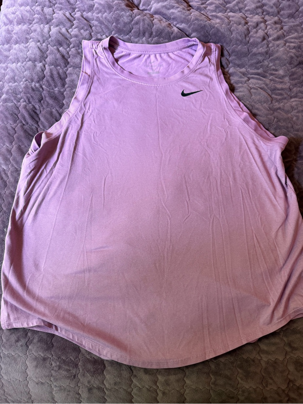 Nike Light Purple Athletic Tank Top with Black Swoosh